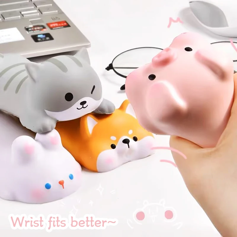 1/2pcs Cute Wrist Rest Support for Mouse Laptop Arm Rest for Desk Ergonomic Decompression Wrist Rest Keyboard Mouse Wristpad