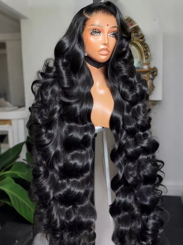 

Объемная волна Парики из человеческих волос Бесклеевой парик 13X4 Hd Парик фронтальной части шнурка 20-42 дюйма Бразильские волосы 5X5 Hd Парик с закрытием шнурка Полный парик шнурка