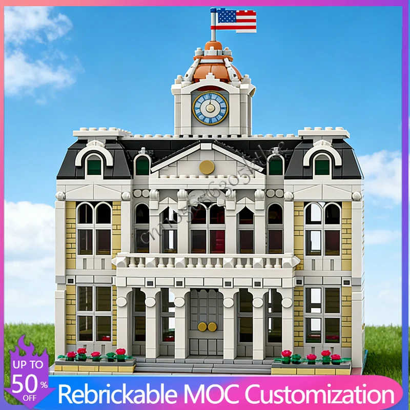 1960 pièces de construction modulaire MOC de style médiéval, rue principale, personnalisable, design populaire, jouet éducatif DIY, cadeau de festival