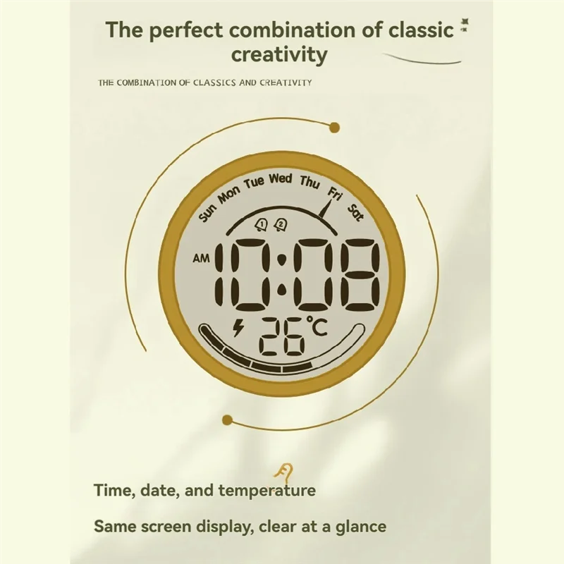 Baag-carino torradeira despertador digital com função de temporização e escurecimento infinito 1200mah luz noturna para quarto, cabeceira, mesa