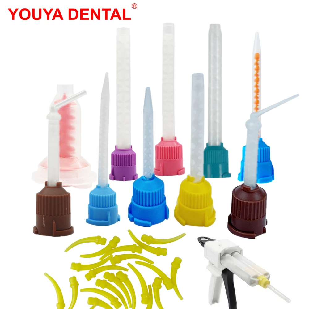 

Dental Impression Mixing Tips Silicone Rubber Gun Conveying Mixing Head Disposable Impression Nozzle Tube Dentistry Lab Material