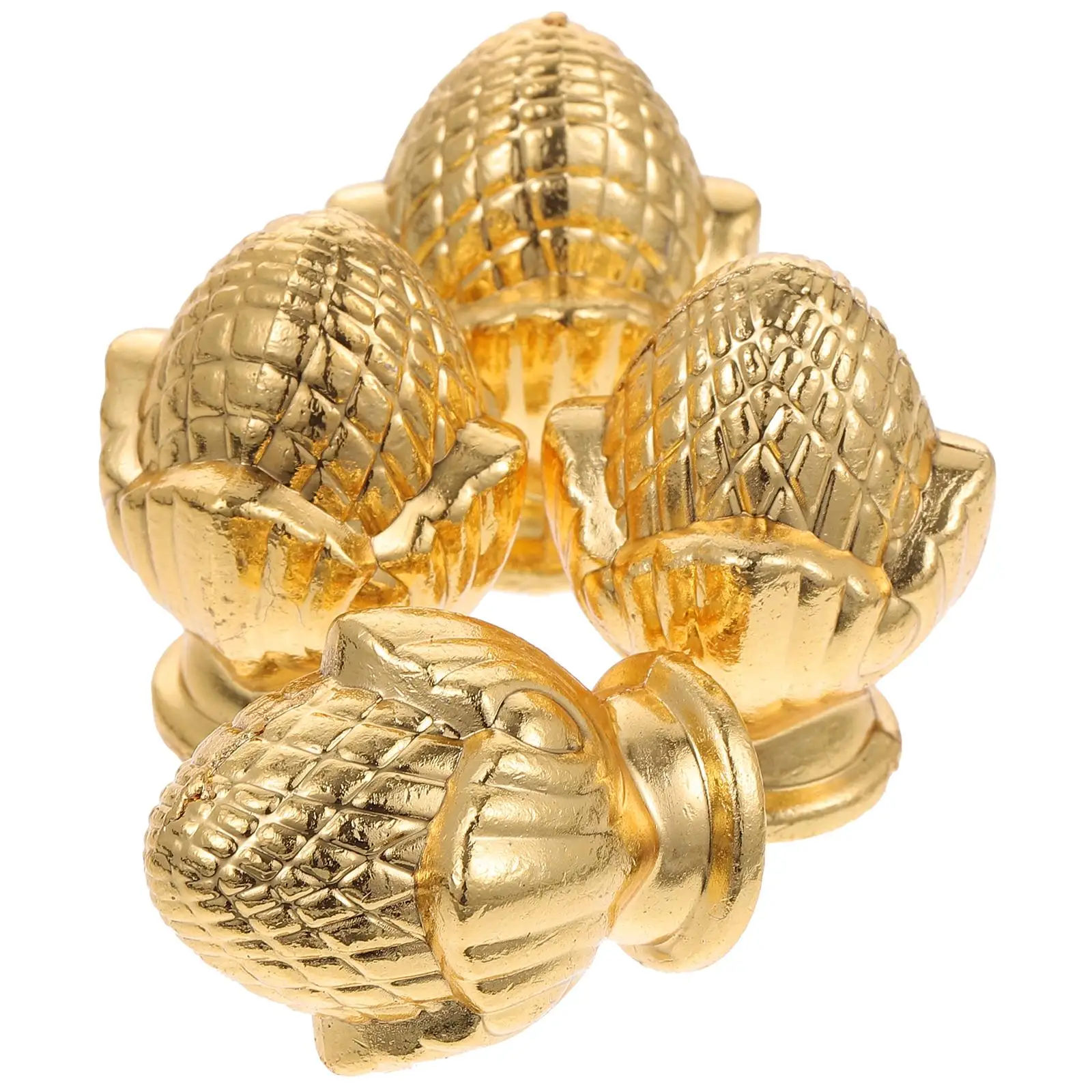 

4 Pcs Lamp Finial Caps Decorative Gold Vintage Zinc Alloy Lampshade Finials For Lamps Bedroom Living Room Study