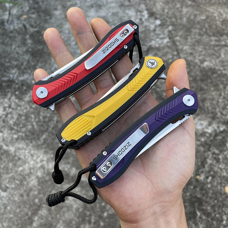 SHOOZIZ XUN110 NEW Folding Tasche Messer D2 Klinge G10 Griff Kugellager Überleben Jagd Camping Tragbare Tactical EDC Messer