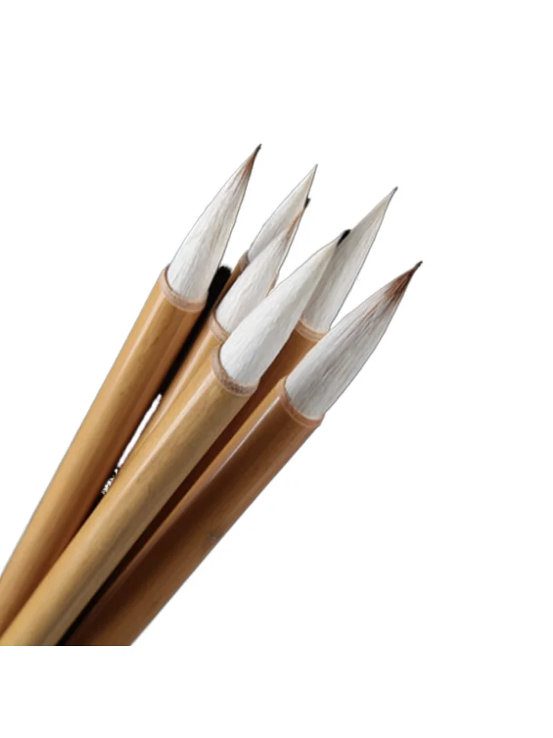 Writing Brush Wolf Sheep Rabbit Hair Bamboo Ancient Cockspur Pen Calligraphy Chinese Traditional Calligraphy Painting Boutique