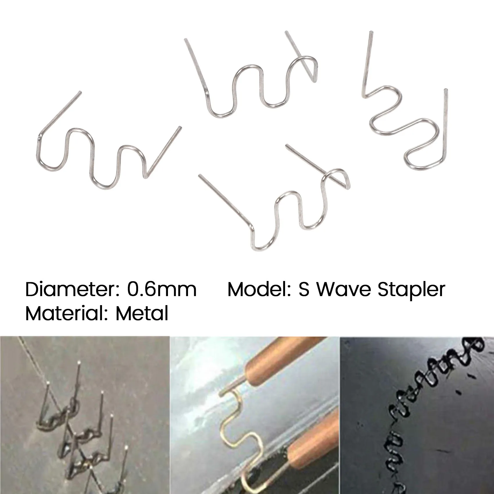 500Pcs Welding Rods Hot Staple Repair Machine Plastic Welding Hot Stapler Car Auto Bumper Repair Pre Wave 0.6mm