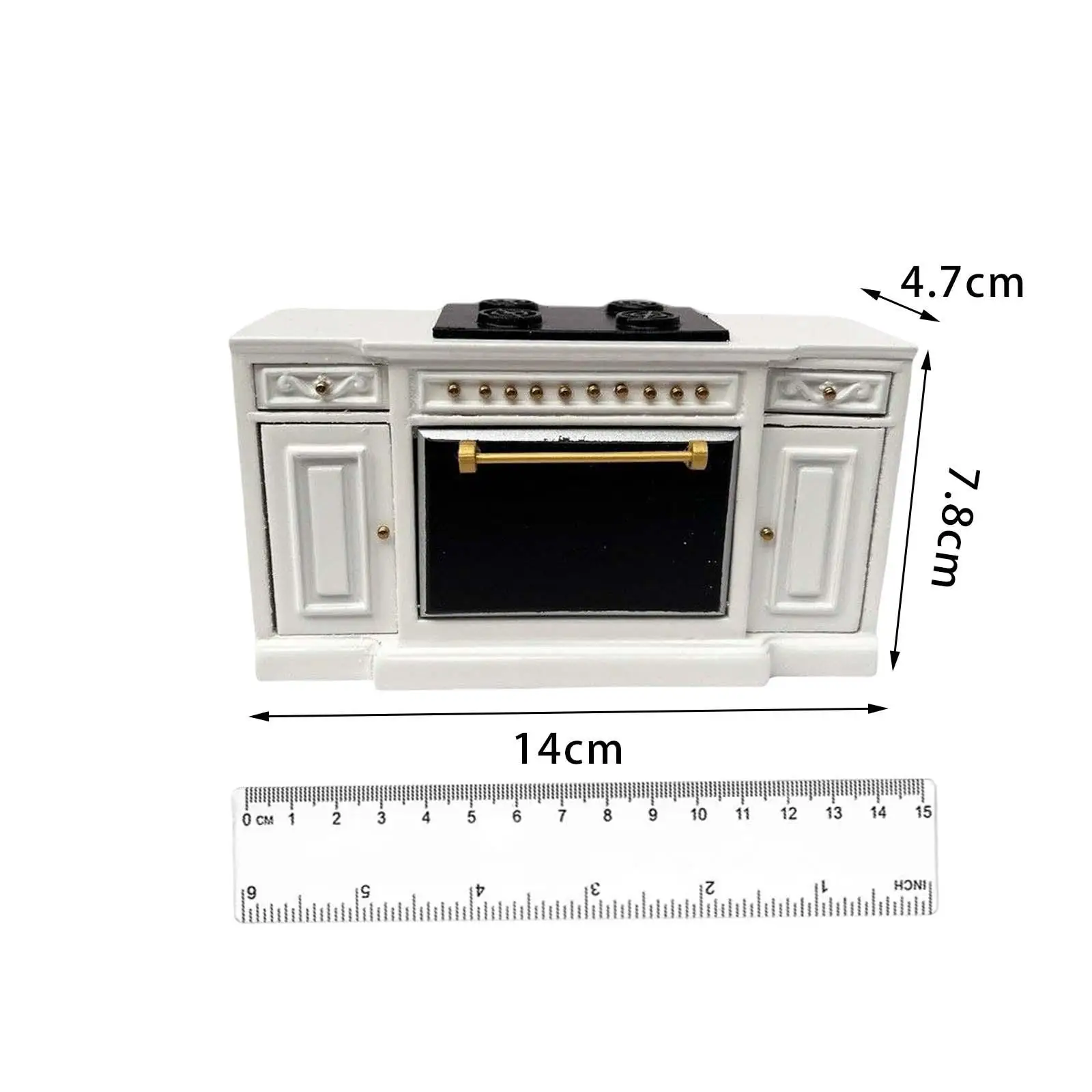 1:12 Scale Dollhouse Wood Cooker Micro Landscape Doll House Furniture for Decor