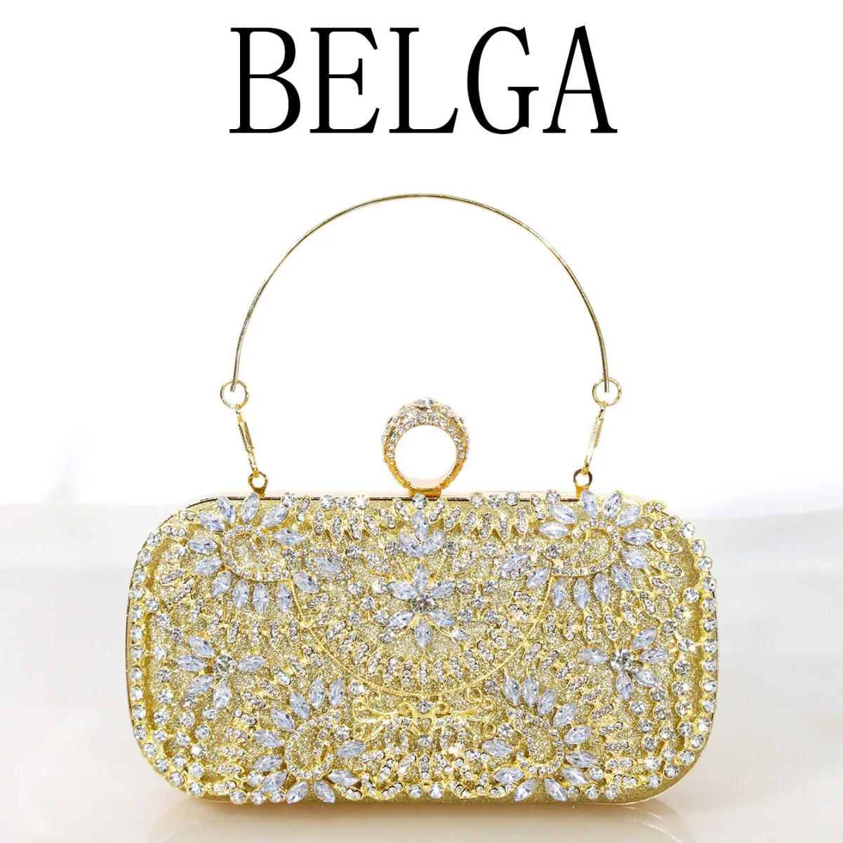 

Diamond-encrusted dinner bag European and American women's retro banquet bag, hand-held versatile dress evening bag