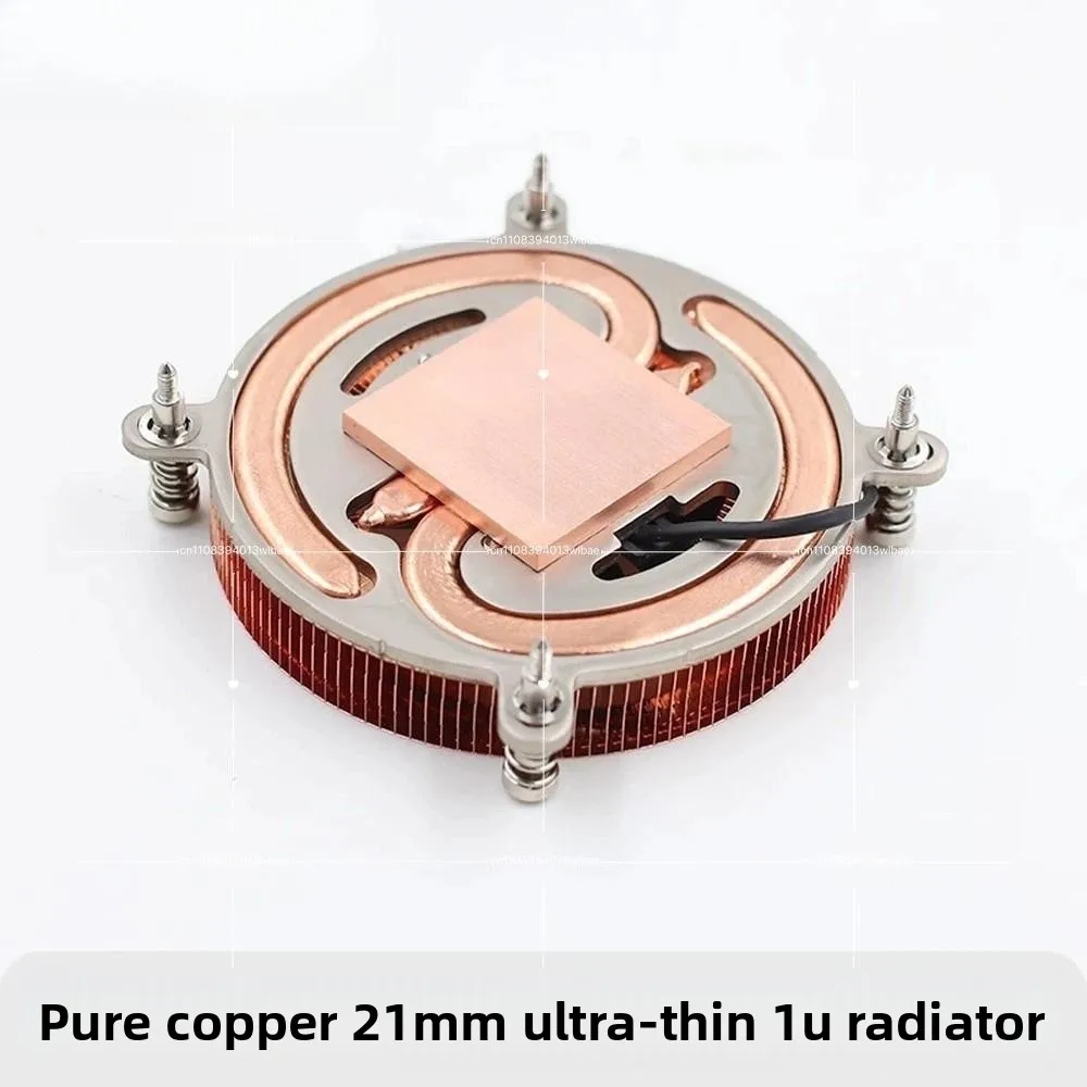 Mini ITX NAS CPU-Kühler, 1U Low-Profile-Kupfer-Heatpipe, leiser Lüfter für
