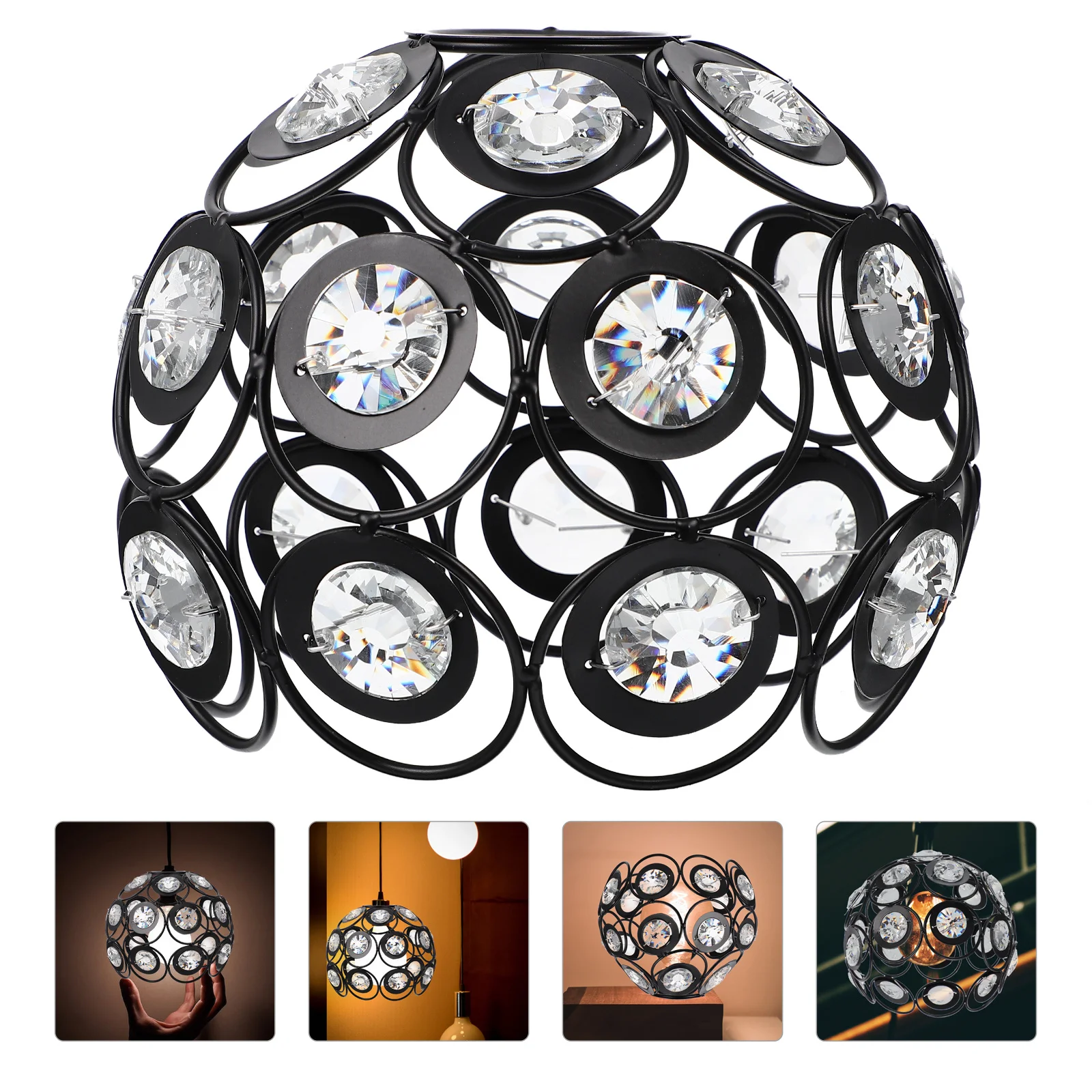 

Delicate Crystal Lampshade Cover Easy Install Remove Warm Gentle Lighting Household Accessory Crystal Lamp Shade