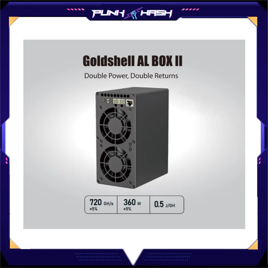 Совершенно новая модель Goldshell AL-BOX II 720G 360W ALPH Miner albox 2 Blake3 алгоритм Alephium Mining Machine с дополнительным блоком питания.