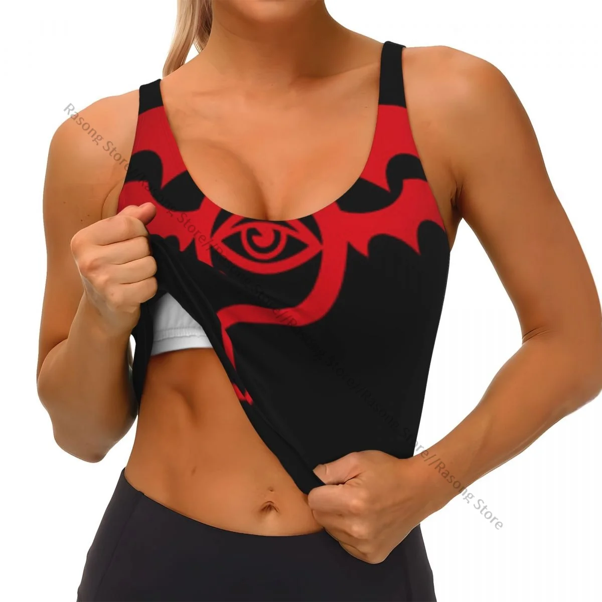 Sports Bra Women Running Yoga Clothes Vest Evil Eye Witchcraft Sign Bloody Mystical Symbol Gathering Fitness Vest view 3