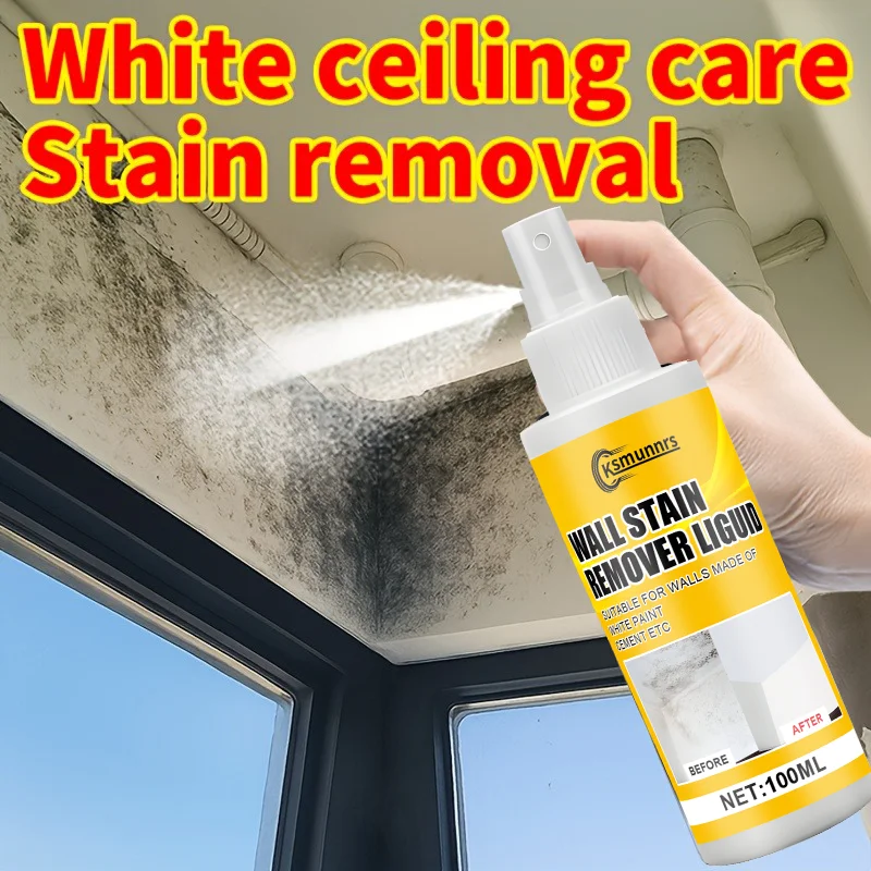Wall Black Stain Removal Spray, Ceiling & Furniture Black Spot Treatment Fluid, Tile & Pool Caulk Care Gel, Washing Machine & Ba