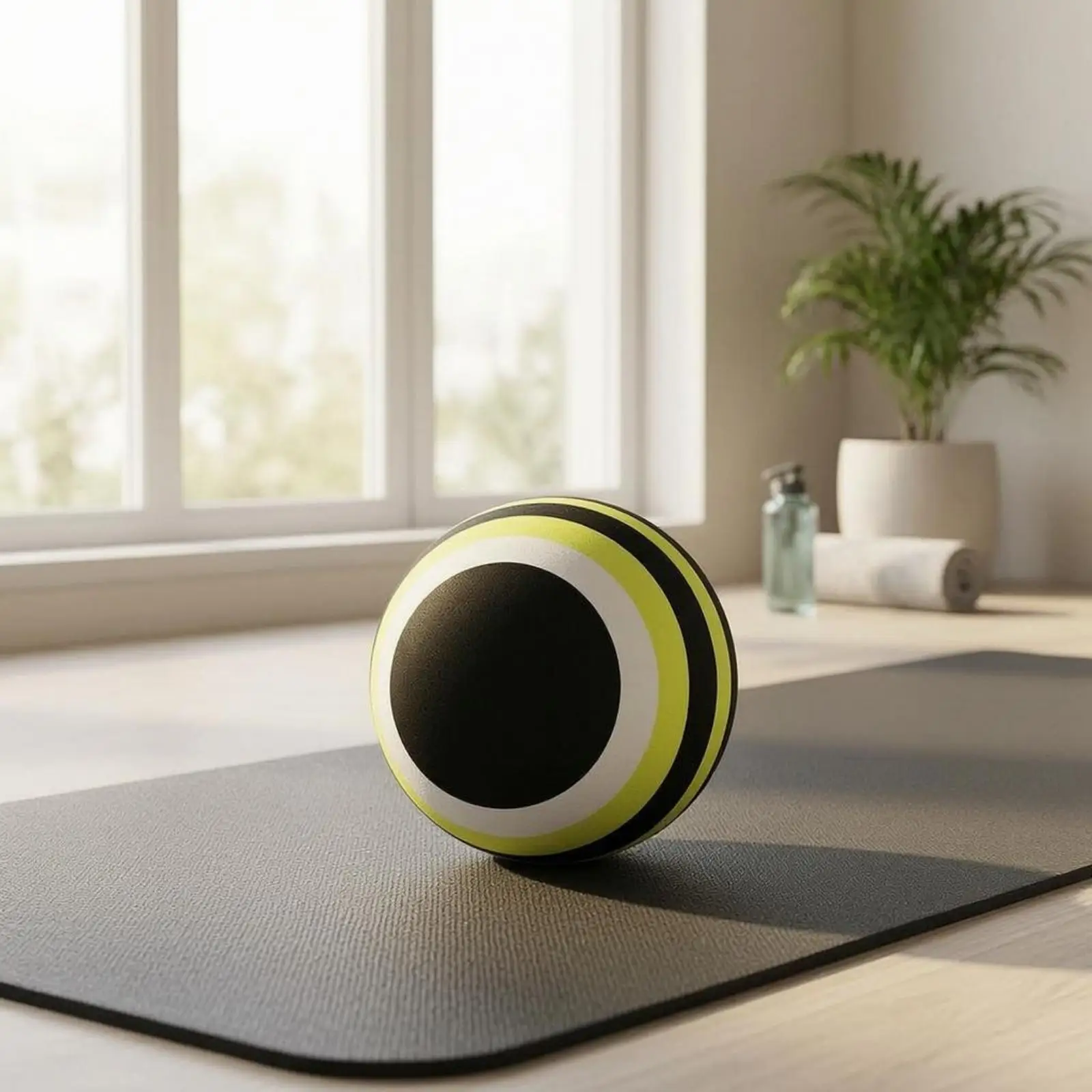 Striped Foam Massage Ball Yoga Fitness Tool Home Training Mini Gym Ball for Targeted Muscle Relaxation