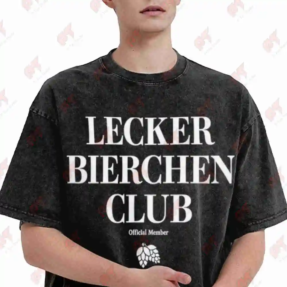 Lecker Bierchen Club X Member Mallorca Bier Vintage Washed Tee Pure Cotton T-Shirt