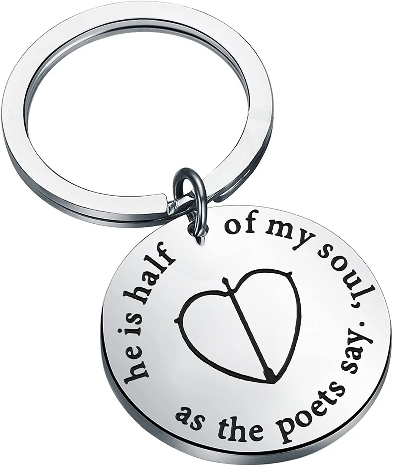 Book Inspired Keychain Gift Patroclus & Achilles Gifts TSOA Gift He is Half of My Soul as The Poets Say Book Lover Keychain