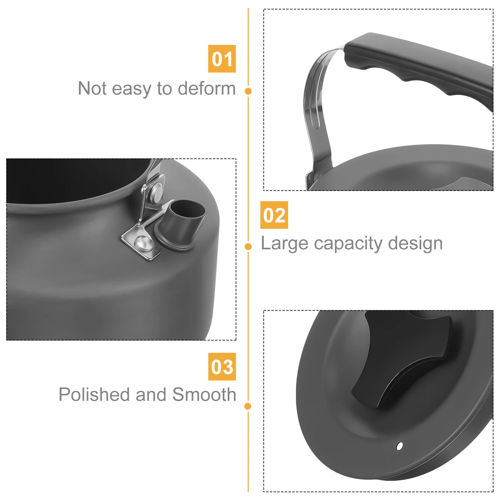 

Portable Kettle Camp Tea Convenient Modern Coffee Pot Outdoor Camping Multifunctional Kitchen Stovetop