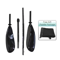 3K Glossy Carbon Fiber Kayaking 4-Section Kayak Paddle Double Blades Spoon Shape Inflatable Stand Up Paddle Surfing Kayaks Tools