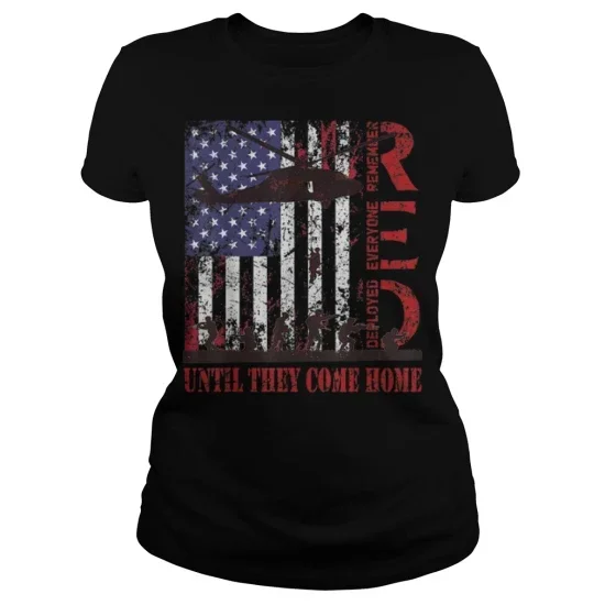 

Red Friday Remember Everyone Deployed, Until They Come Home .Us Flag Military Army Women's T-Shirt