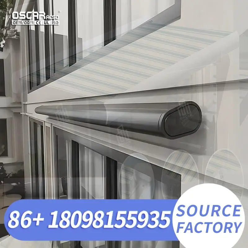 Retractable Outdoor Waterproof Folding Patio Canopy Automatic Sunshade for Garden Balcony Terrace Retractable Awning