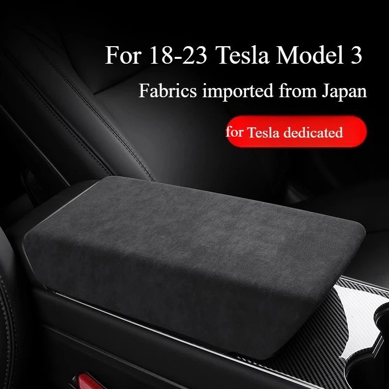 

Для Tesla Model 3 2018-2023 года, внутренняя модификация, подлокотник, коробка, крышка, замшевая модель, украшение для центральной консоли, защитная наклейка