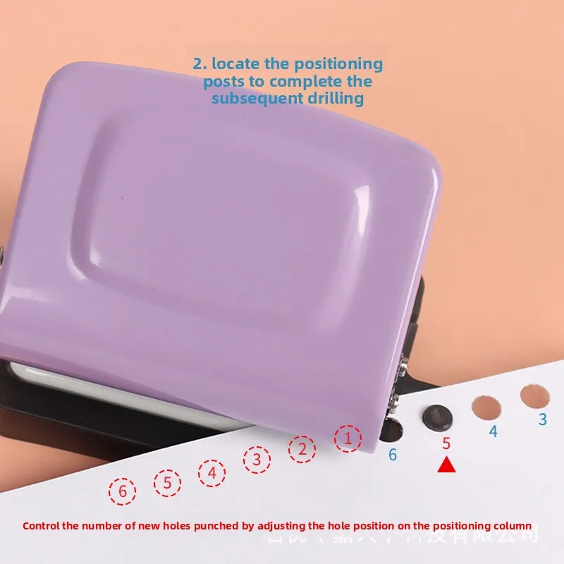 خرامة ثقب صغيرة مبتكرة مكونة من 6 فتحات، خرامة ثقب أوراق فضفاضة للكتاب اليدوي، خرامة ثقب يدوية الصنع للطلاب، آلة تجليد