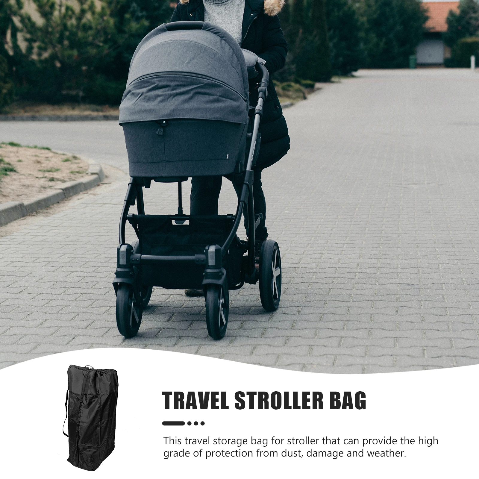 

Stroller Storage Bag Travel Airplane Compatible Most Strollers Water Resistant Heavy Duty Material Reinforced Seams Drawstring