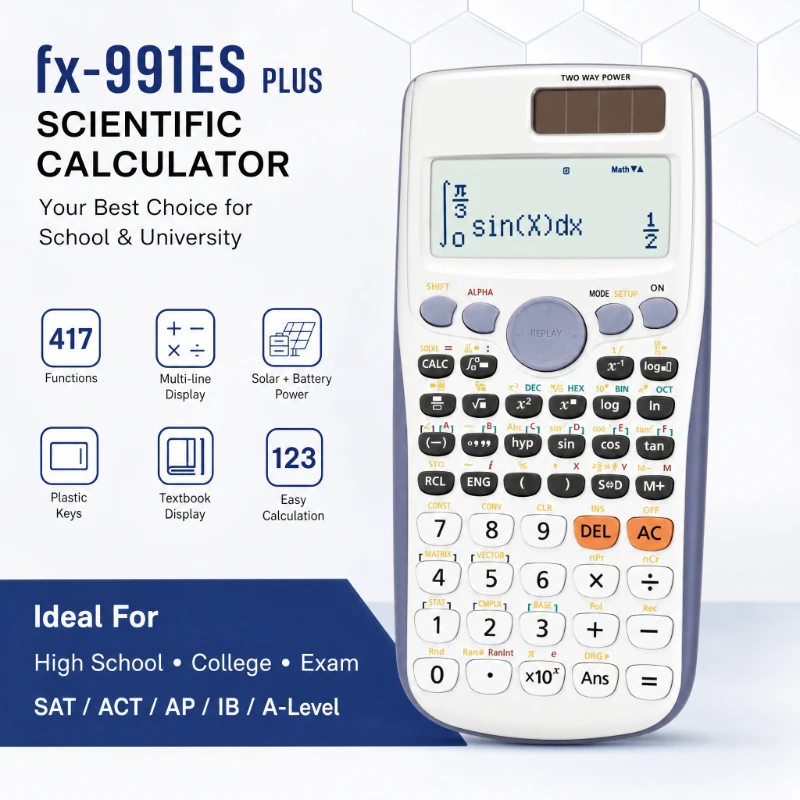 Scientific Calculators Button Battery Engineering Students School College Scientific Multi Functional Calculator for Stationery