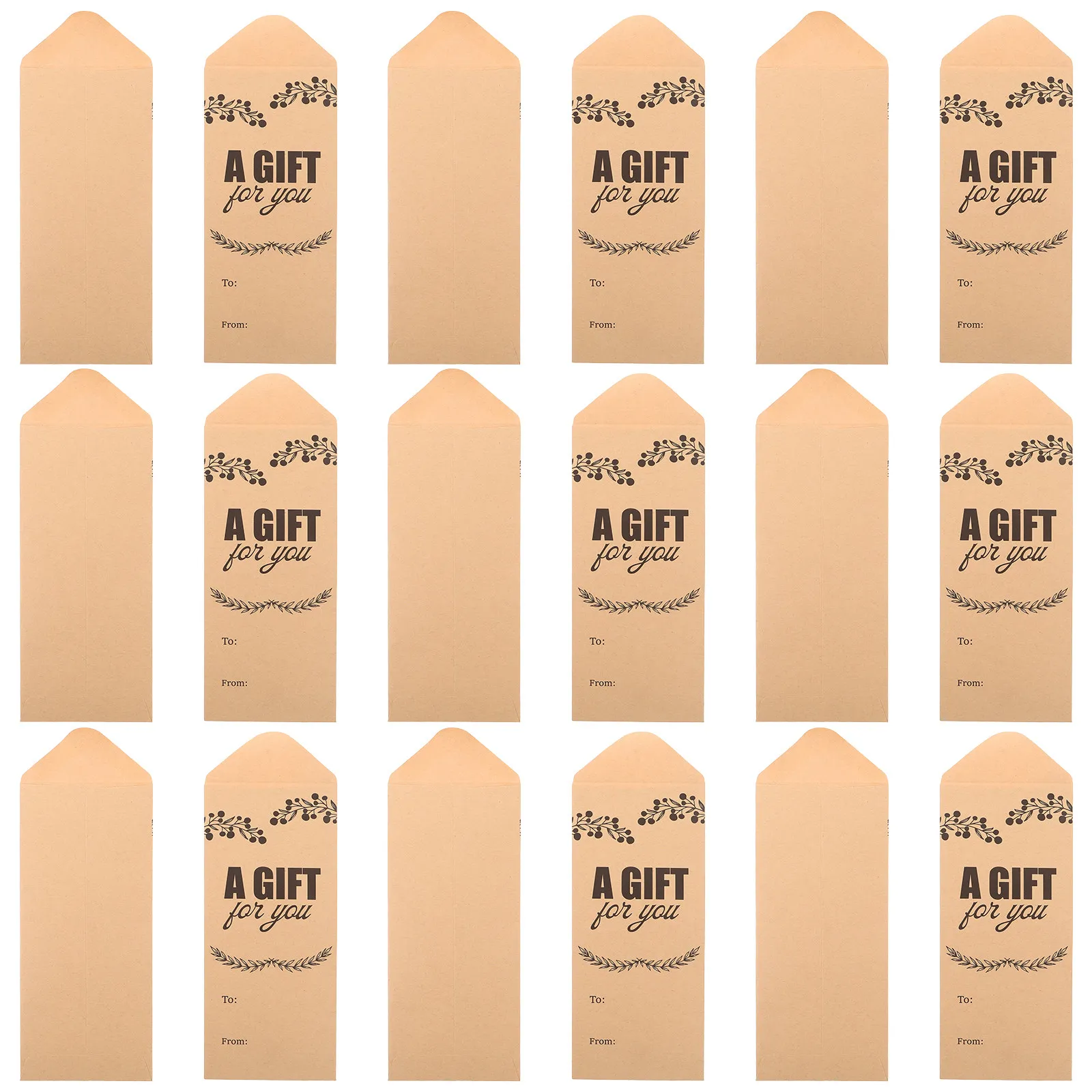 25Pcs Blank Kraft Paper Envelopes Retro Rustic Stationery Money Envelopes for Greeting Cards Wedding Invitations Christmas