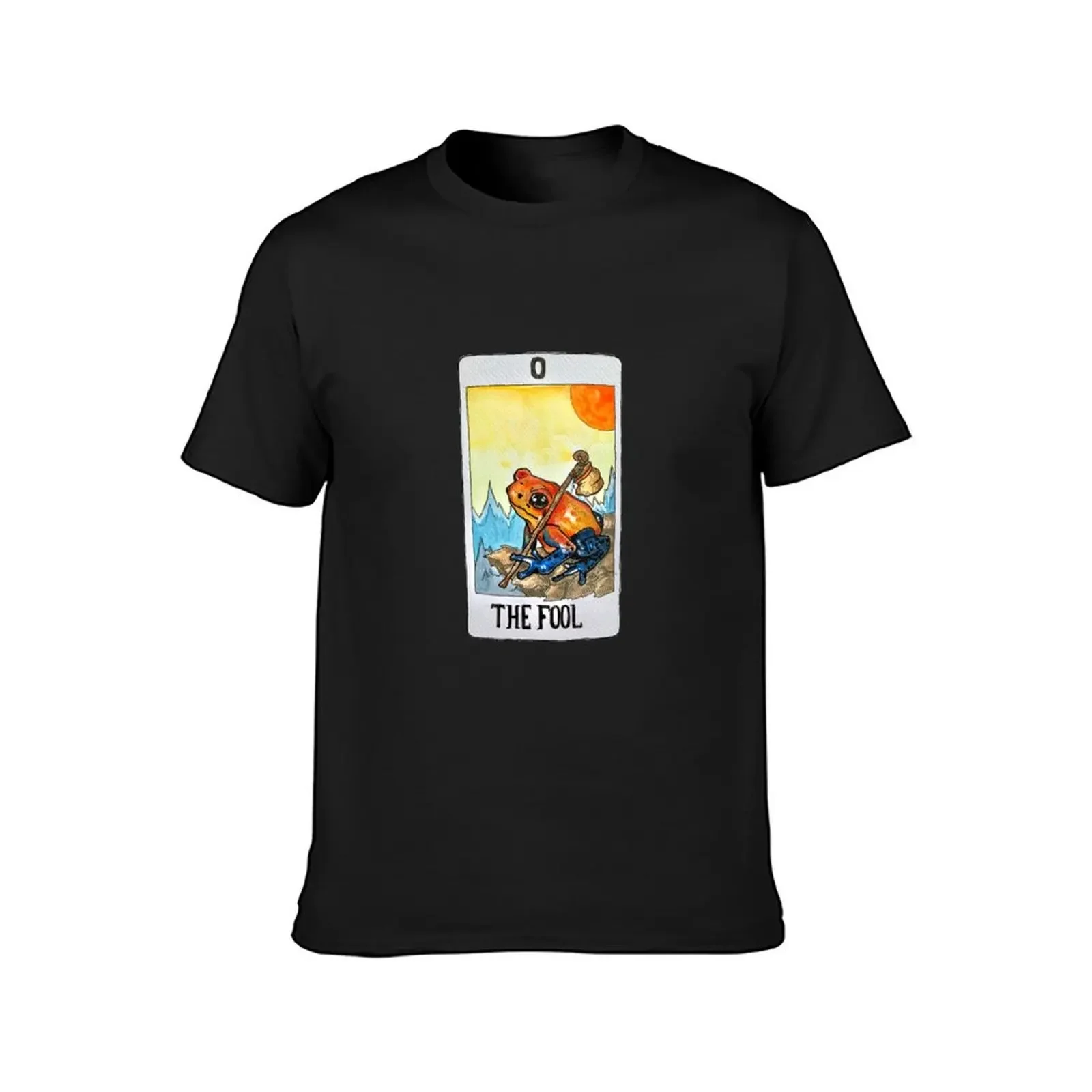 The Fool Frog Tarot (Coloured) T-Shirt anime figures customizeds kawaii clothes plus size men clothing