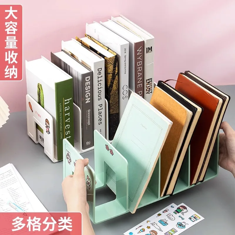 

Bookstand reading shelf bookholder desk bookshelf desktop fixed book storage artifact shelf baffle desk School supplies