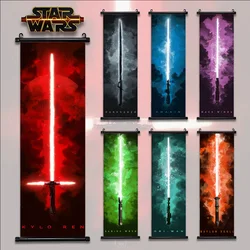 Disney Star Wars Poster Lightsabers Wallpaper Artwork Canvas Painting Print Hanging Scroll Interior Gift Wall Decoration Art