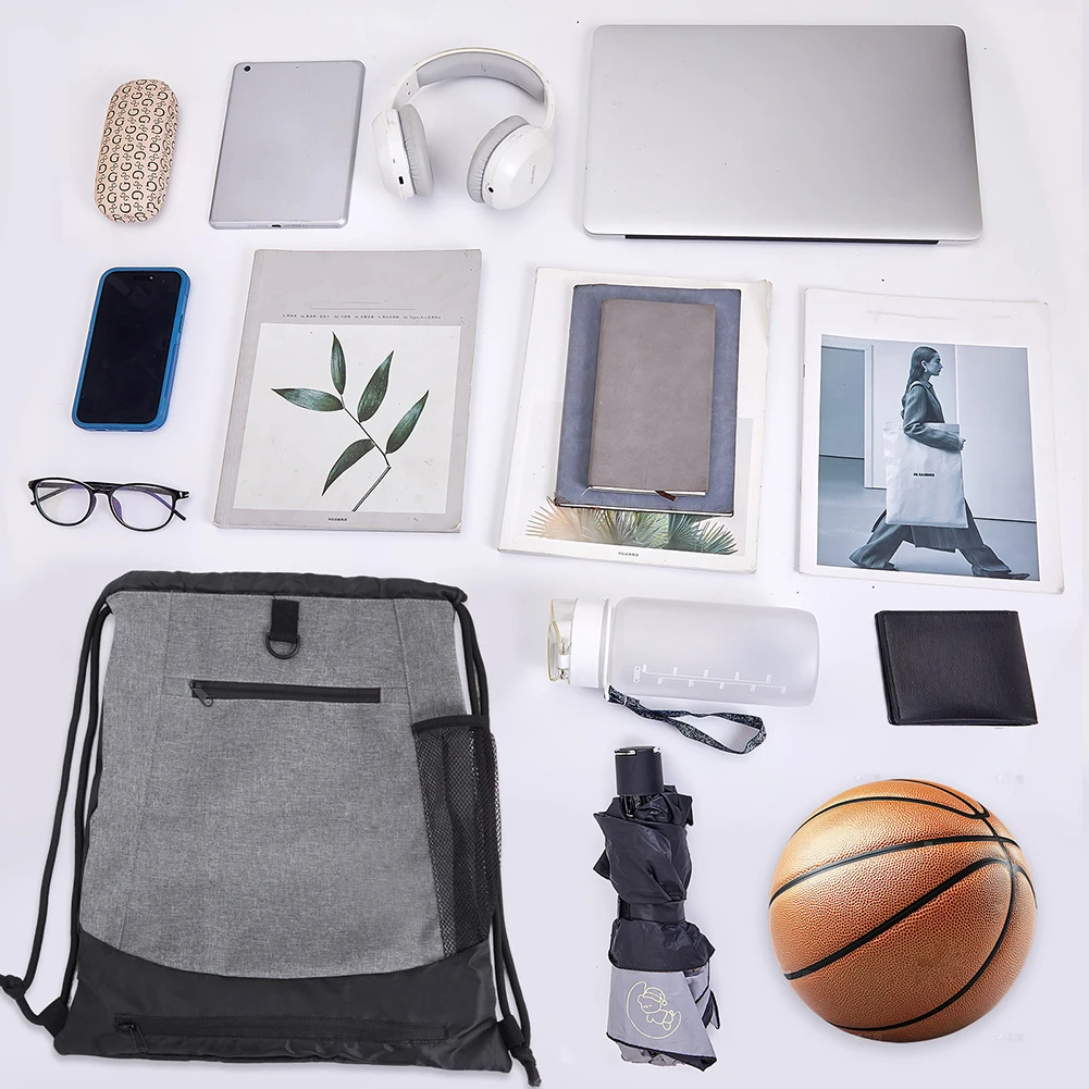 Foldable Soccer Backpack with Detachable Mesh Bag Sports Sack Bag Wear Resist Nylon Ball Backpack Volleyball Baseball Yoga Bag view 5