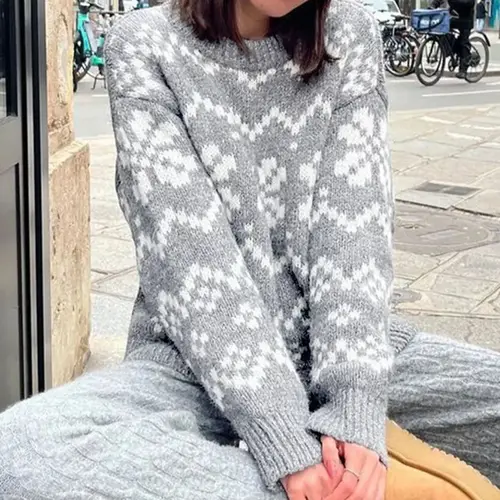 캐쥬얼 줄무늬 폴로 넥 스트라이프 니트웨어, 우아한 MD 2023 가을, 새로운 스타일의 패치워크 