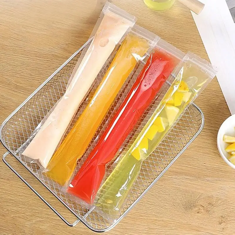 Disposable Transparent Ice Cream Bags Popsicle Bags Ice Cream Juice Yogurt Chocolate Ice Bags Cool Summer Kitchen Accessories