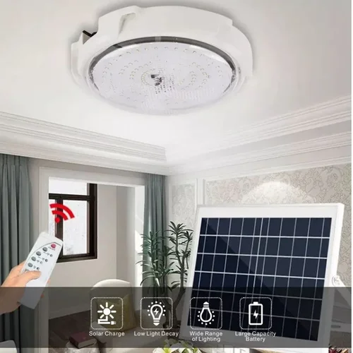 LED 태양열 천장 조명, 실내 홈 탑 천장 하우스, 야외 정원 팬던트 조명, 거실 조명, IP66 방수, 60 W, 500W 