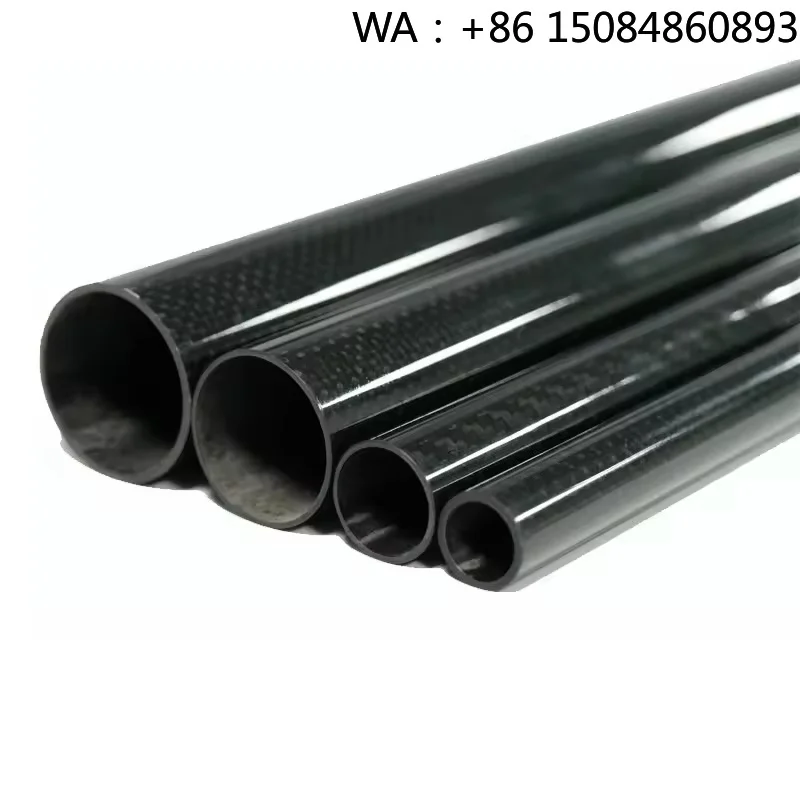 Tubo de Fibra de Carbono 3K 5/10/15/20/25/30mm, Diâmetro e Comprimento Personalizados, Tubo Leve de Alta Resistência para Ferramentas Esportivas UAV