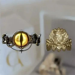 Delicate Popular Movie Peripheral One Eyed Rings Snake Pupil Open Pinky Ring Cosplay Costumes DIY Props Fashion Cool Jewelry