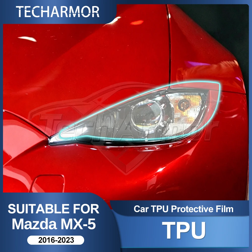 

Защитная пленка из ТПУ для фар автомобиля Mazda MX 5 2016-2023: транспортная и дымчатая, антицарапийная, внешние автоаксессуары