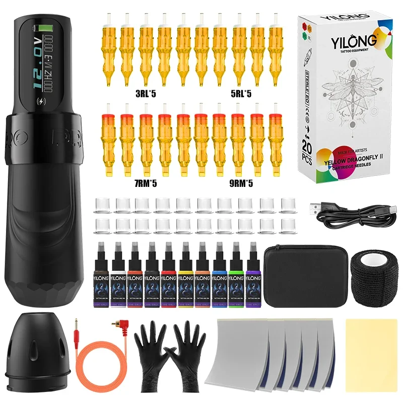 New Wireless Rotary PRO Tattoo Pen Kit | Professional Microblade Machine for Body & Eyebrow Tattoo
