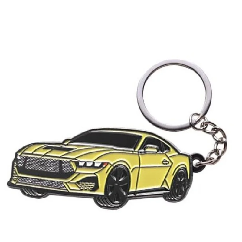 

A+ for Mustang Keychain Accessories-Key Chain Key Fob Cover for Ford Yellow