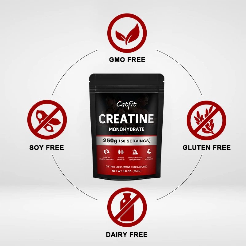 Catfit Creatine Monohydrate Improve Gain Strength Build Muscle&Enhance Athletic Performance Muscle protein for Gym