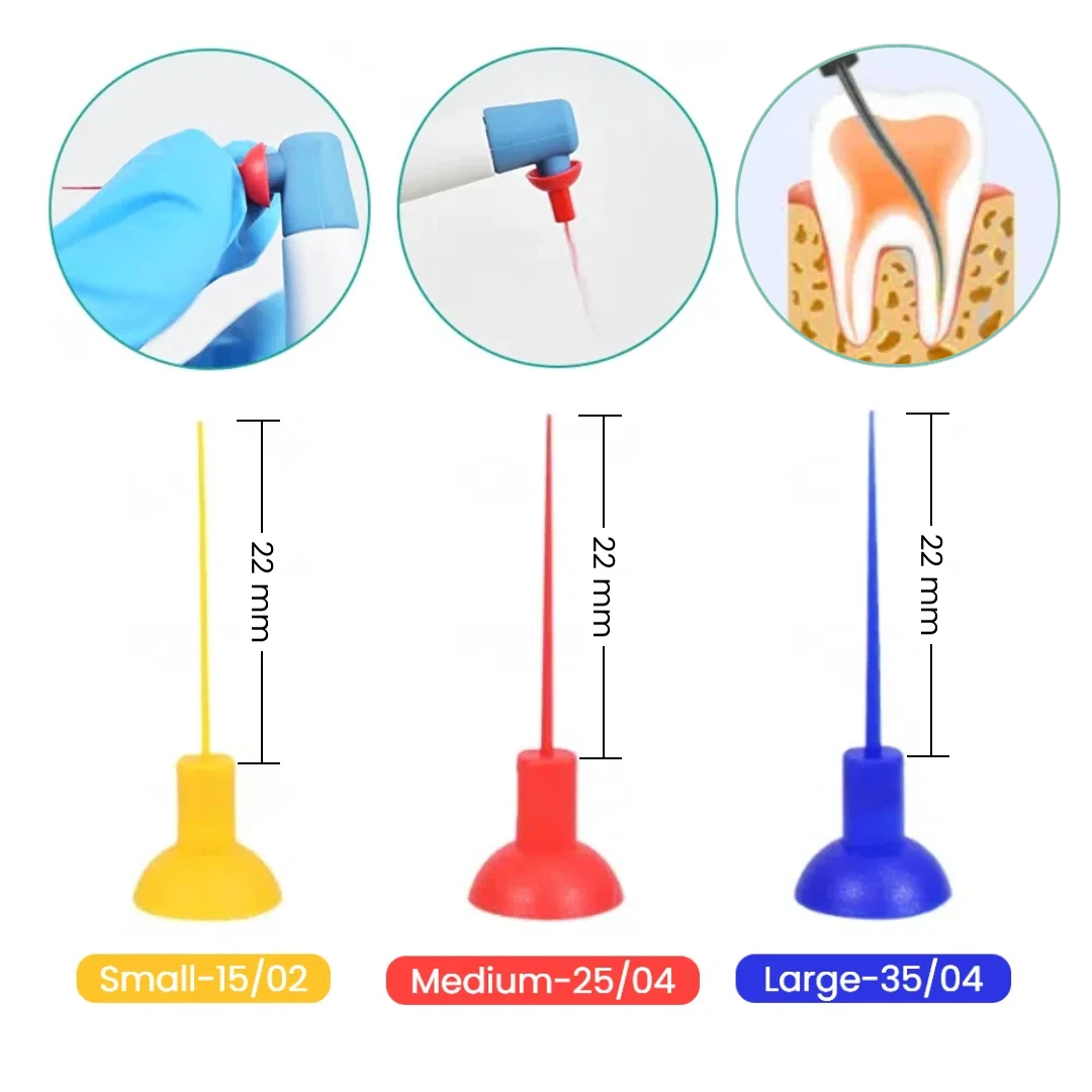 Dental Sonic Irrigator Tips Endo Activator Wireless Ultrasonic Washing Tooth Tip Yellow Small Red Medium Blue Large
