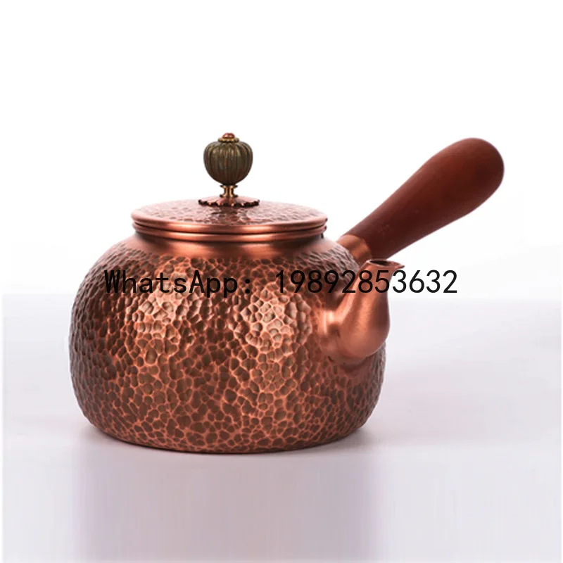 

Медный чайник PYJ с боковой ручкой для приготовления чая и кипячения воды, медный чайник для чаепития.