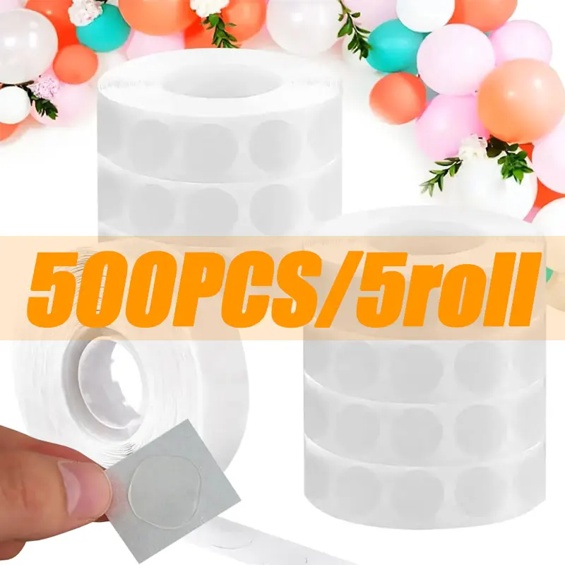 

Double Sided Clear Sticky Point Tape Balloon Glue Dot Adhesive Birthday Wedding Party Balloons Glue Sticker Photoes Stand Arch