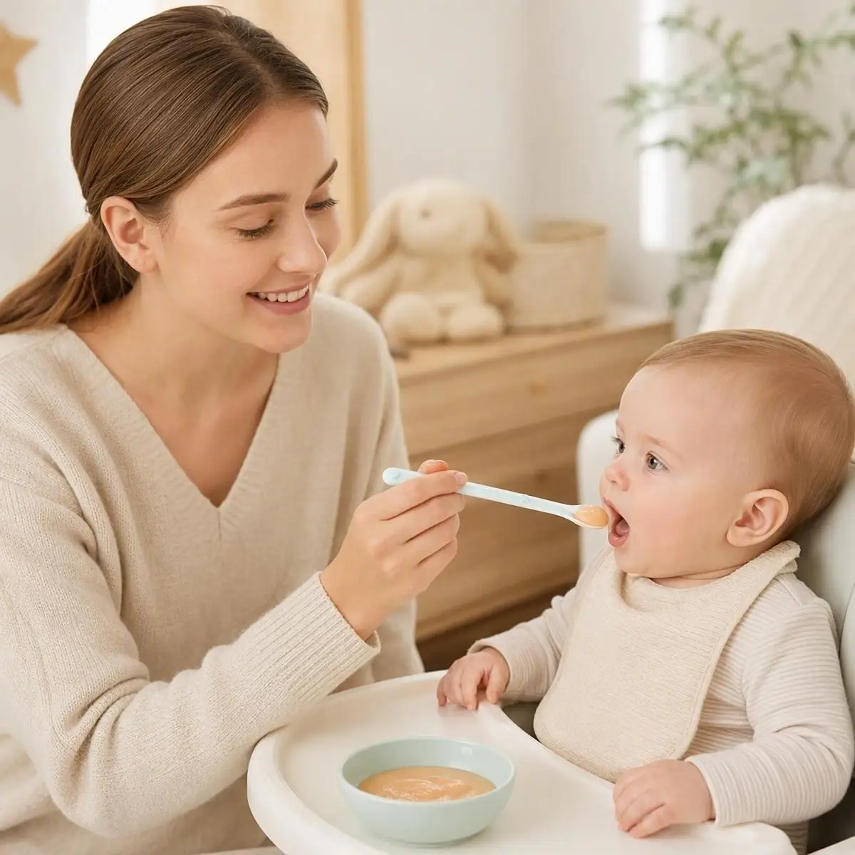 New 2-Piece Flower Design Silicone Soft Spoon, Feeding Spoon, Training Baby Food Utensils