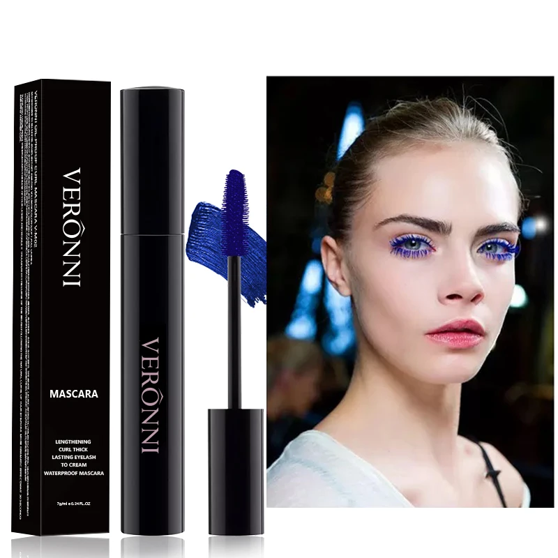 Occhio arcobaleno nero 7 colori durevole impermeabile anti sbavature affascinante ombretto spesso trucco naturale impeccabile per occhi femminili