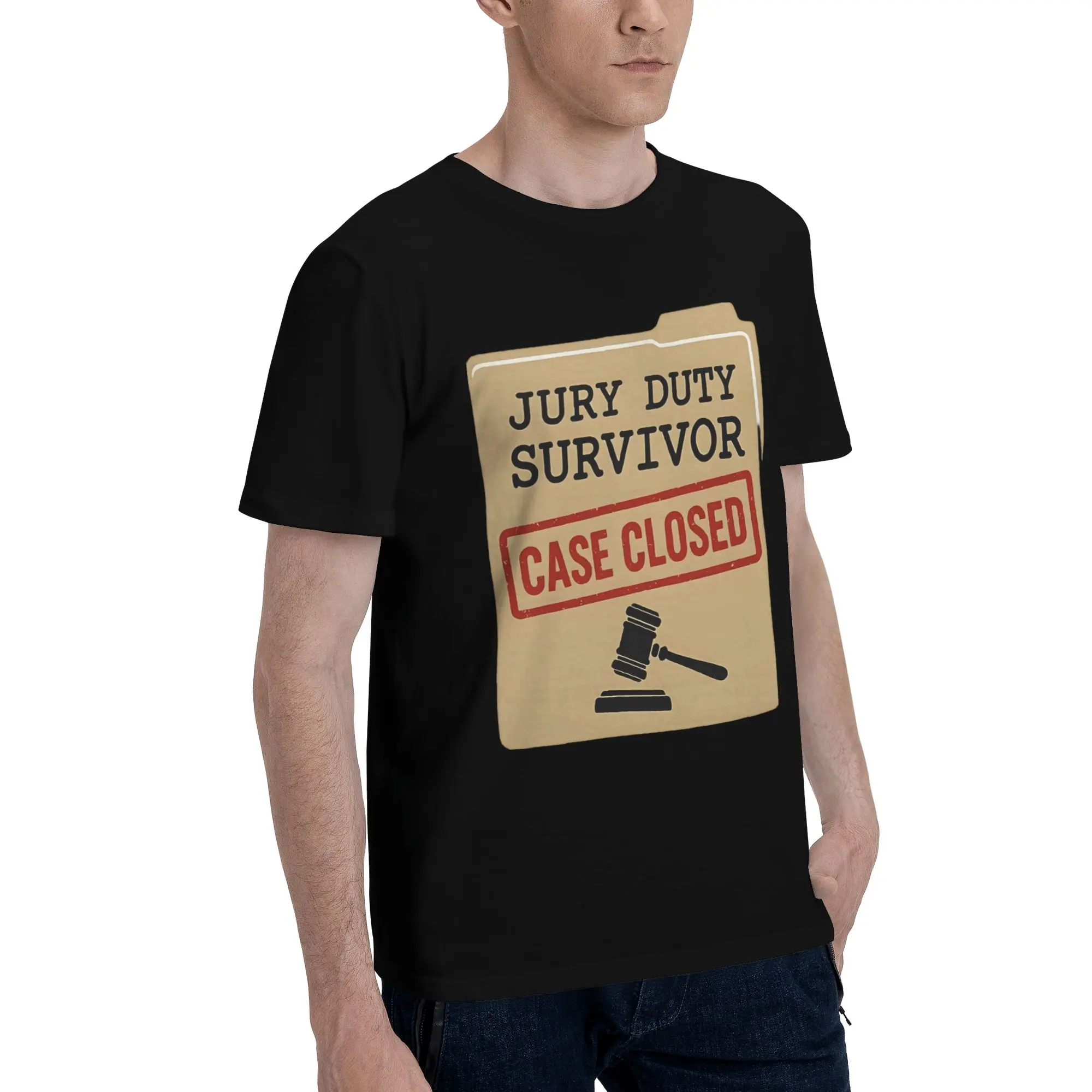 Survivor Civic Duty Humor Courtroom Funny Graphic 100% Cotton T-Shirt Jury Duty Tops Tees For Men