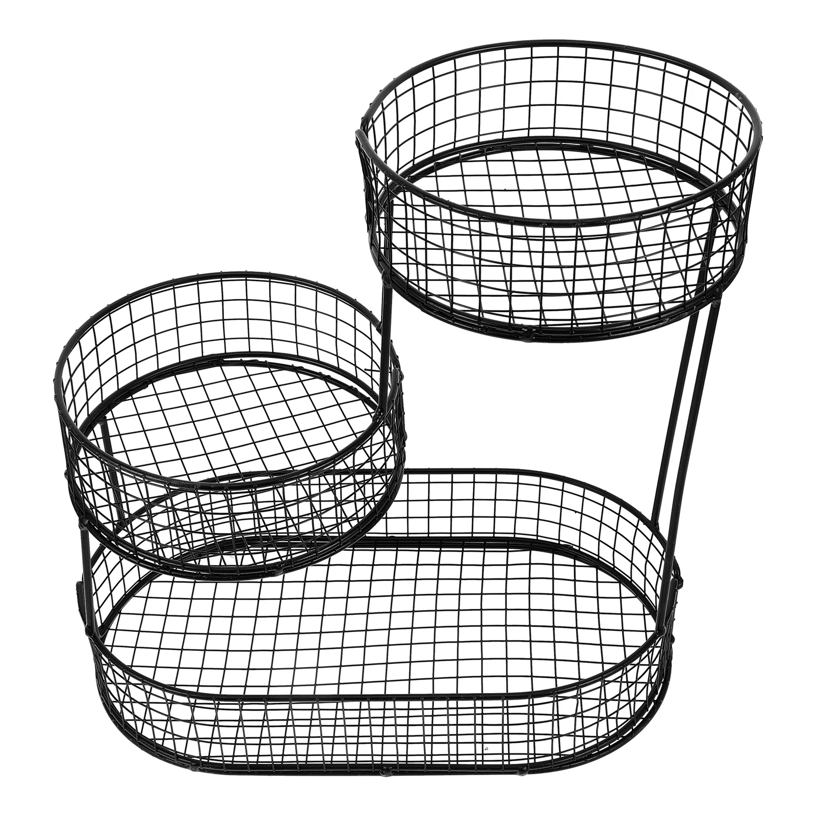 

Dried Fruit Storage Rack Vegetable Basket Stand Kitchen Counter Holder Wire Pantry Cart Produce Storage Multifunctional