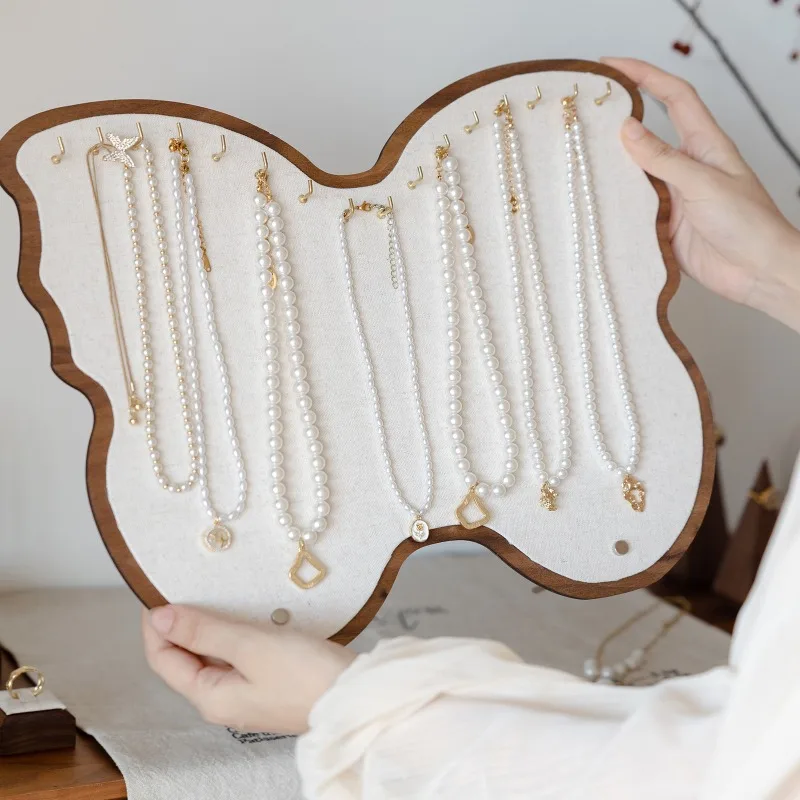 

Butterfly Necklaces Stand Minimalist Bracelet Storage Holder Jeweler Vertical Pendant Display Shelf Jewelry Organizer Supplies