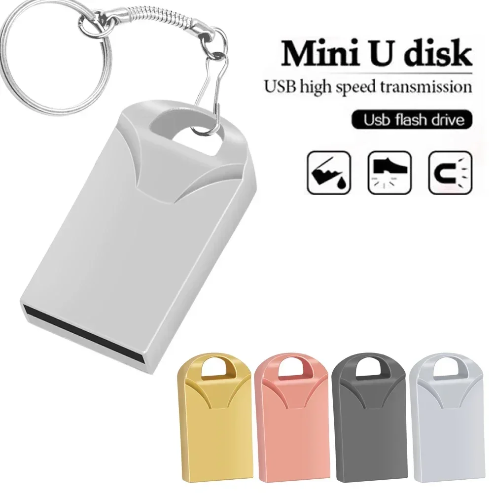 USB2.0 4 GB Disk USB Flash Drive 32 GB Cool Pendrive Metal 8 GB Pen Drive 16 GB USB Stick Color Silver Flash Drive high speed